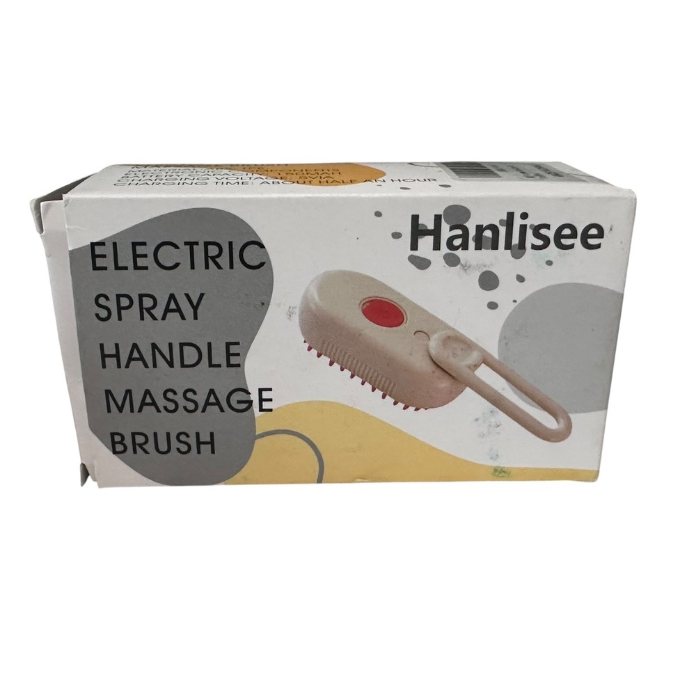 Hanlisee Electric Spray Handle Massage Brush Pet One Size Cream Excellent USB